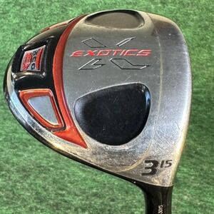 Tour Edge Exotics 3 Wood 15° Mens RH Motore 65 R Flex Black Fairway Golf Club